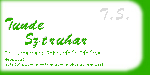 tunde sztruhar business card